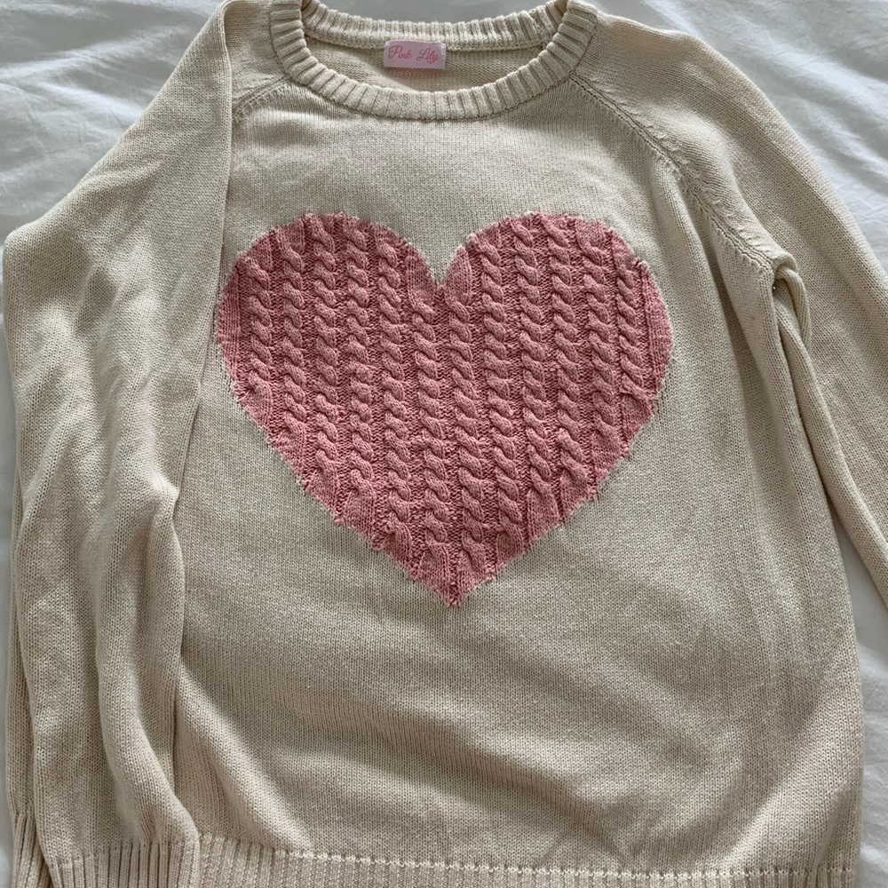 Pink lily sweater